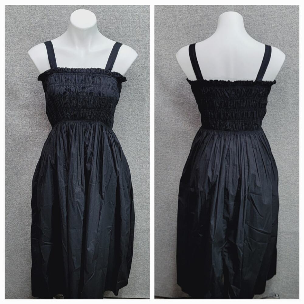 NUUTS SMOCKED CASUAL MIDI DRESS, SIZE S